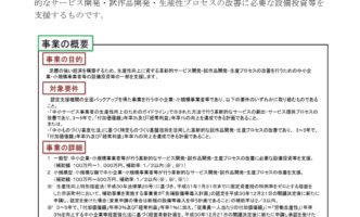 平成３０年度補正 ものづくり・商業・サービス経営力向上支援補助金